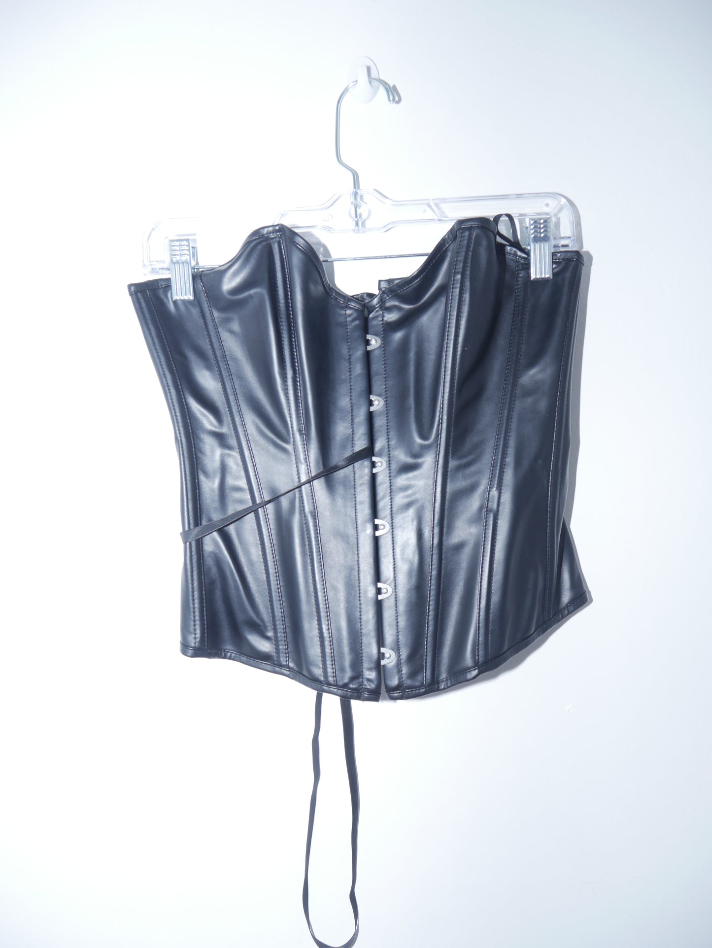Faux Leather Corset