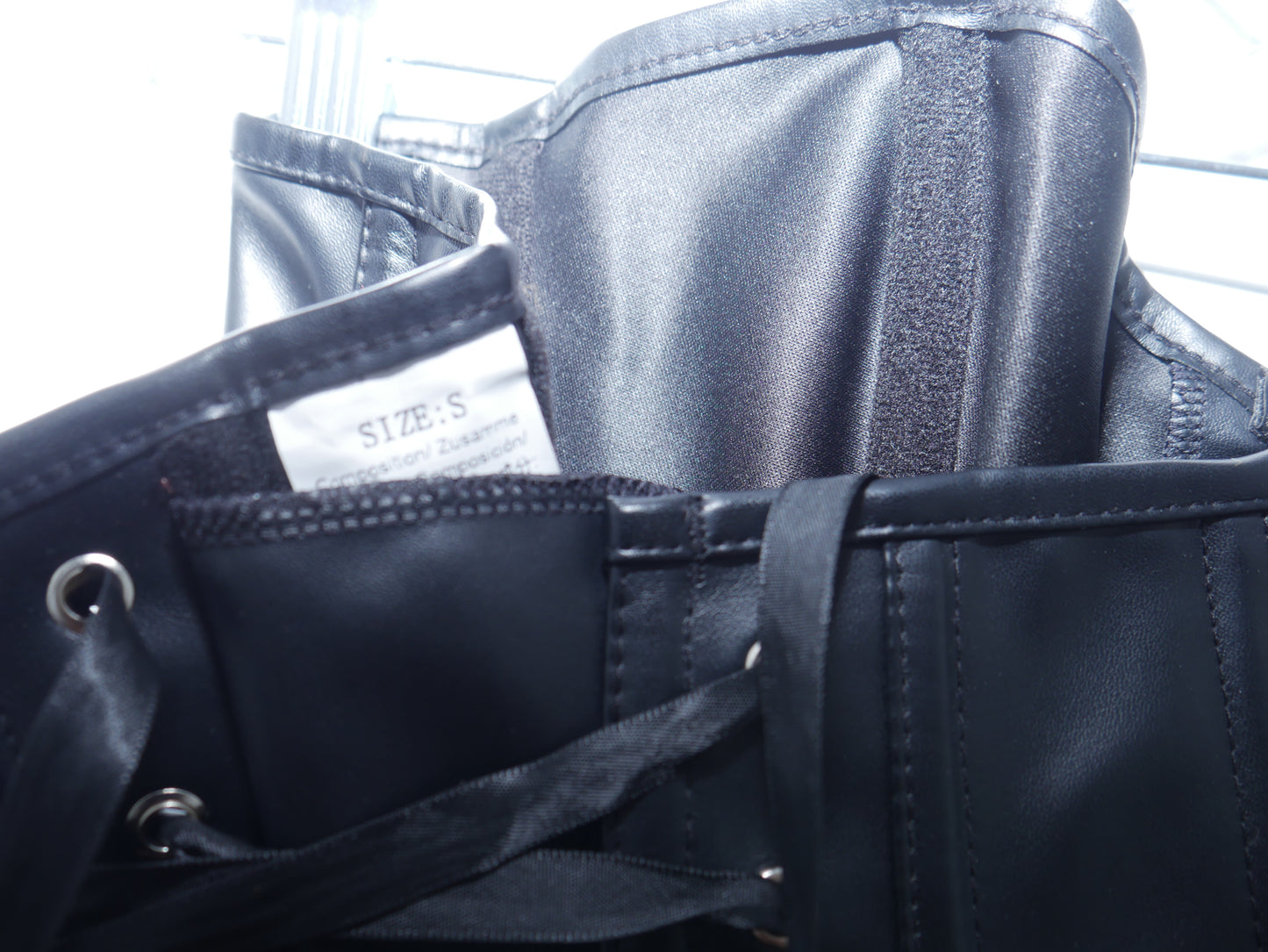 Faux Leather Corset
