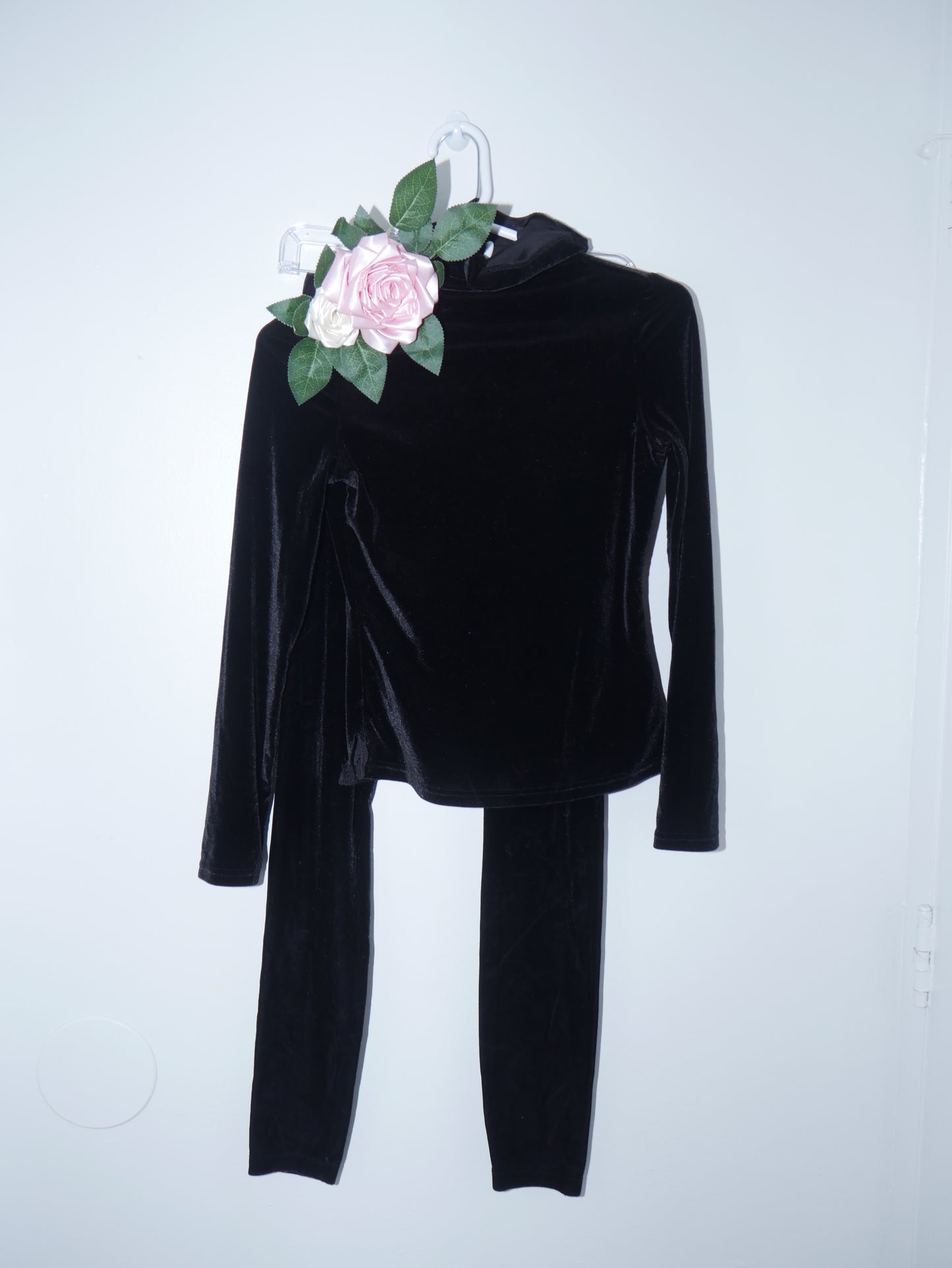 Black Velvet Turtleneck and Legging Set