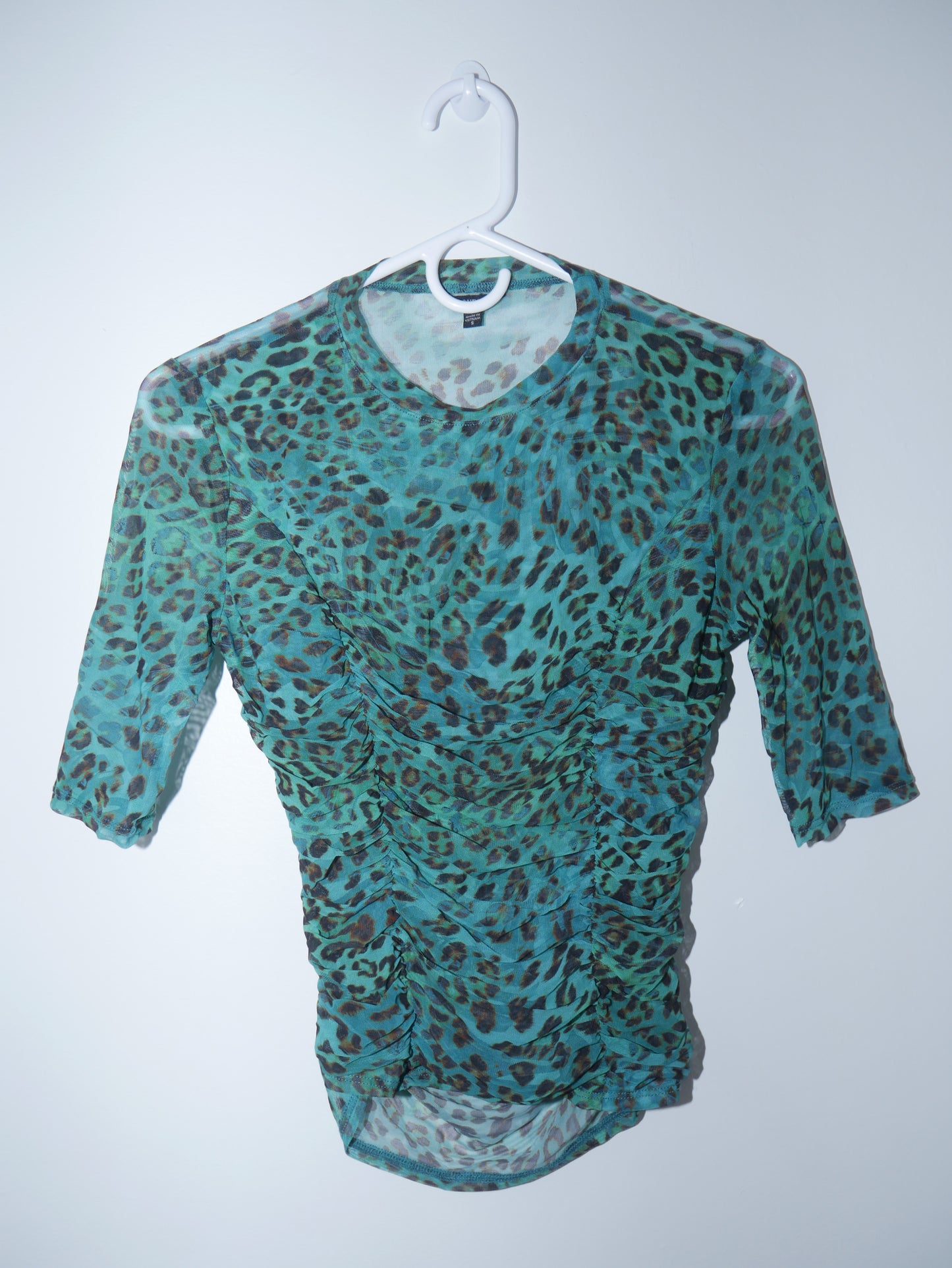 Green Leopard Mesh Shirt