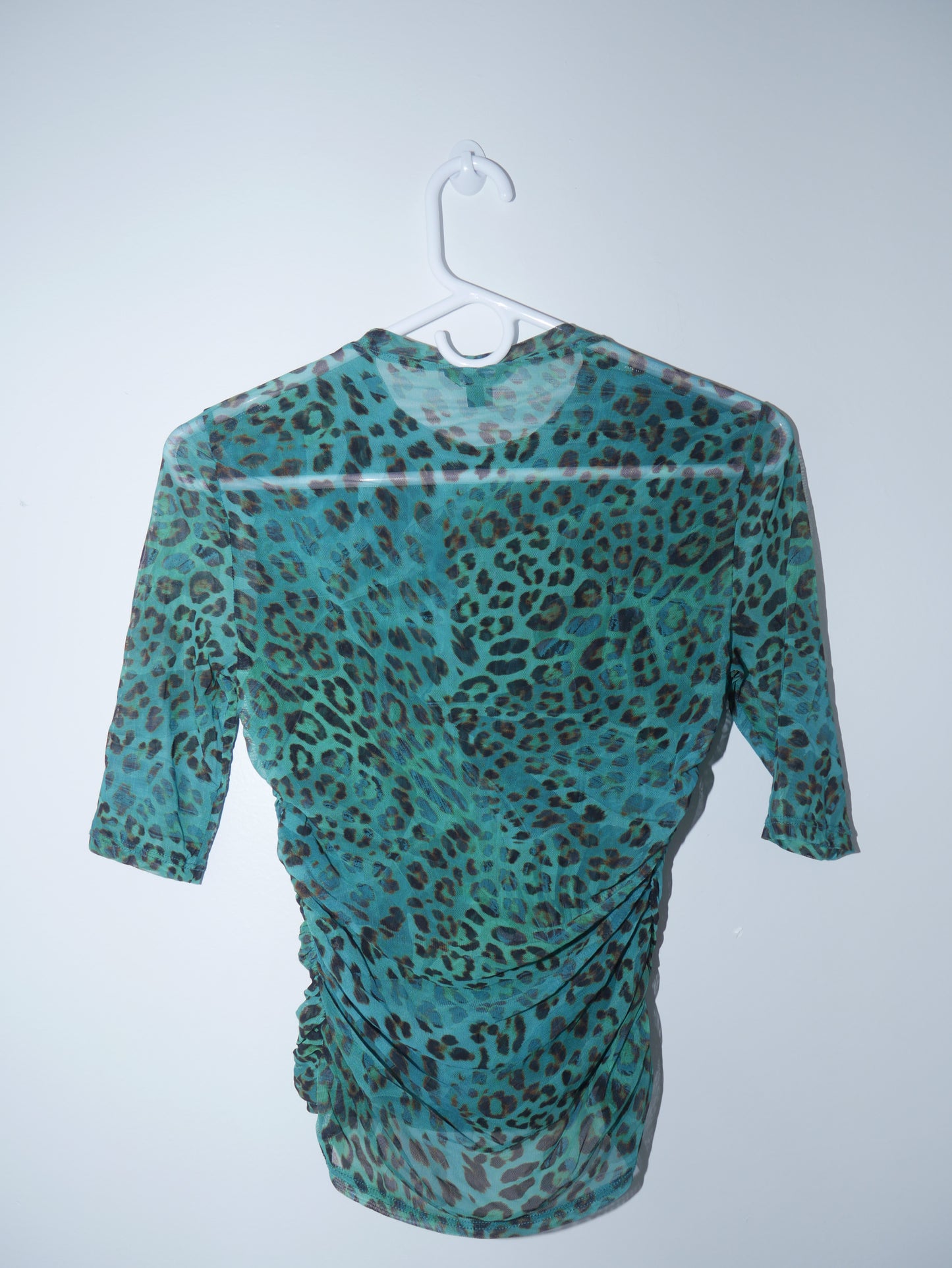 Green Leopard Mesh Shirt