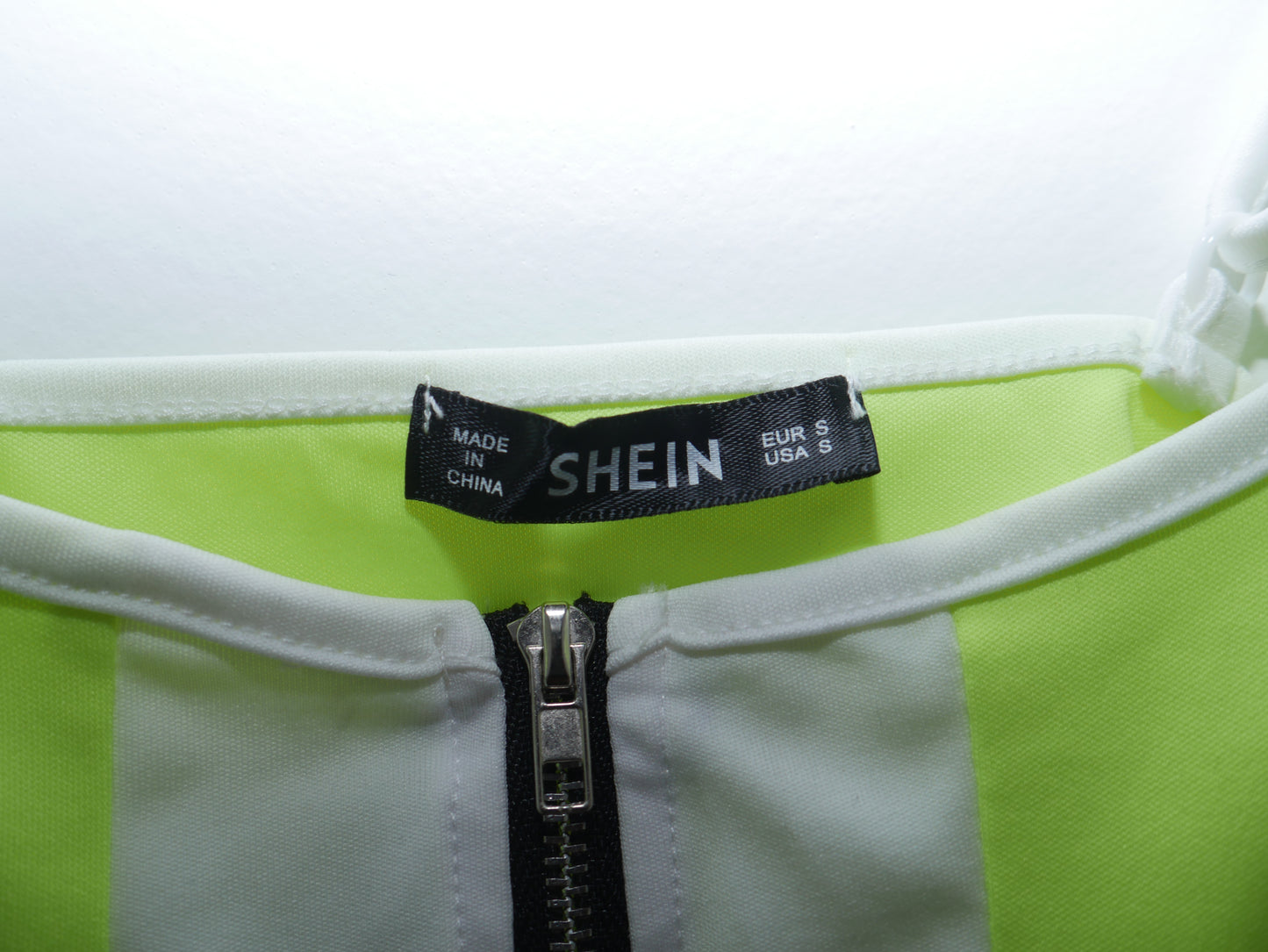 Neon Spandex Zipper Crop Top