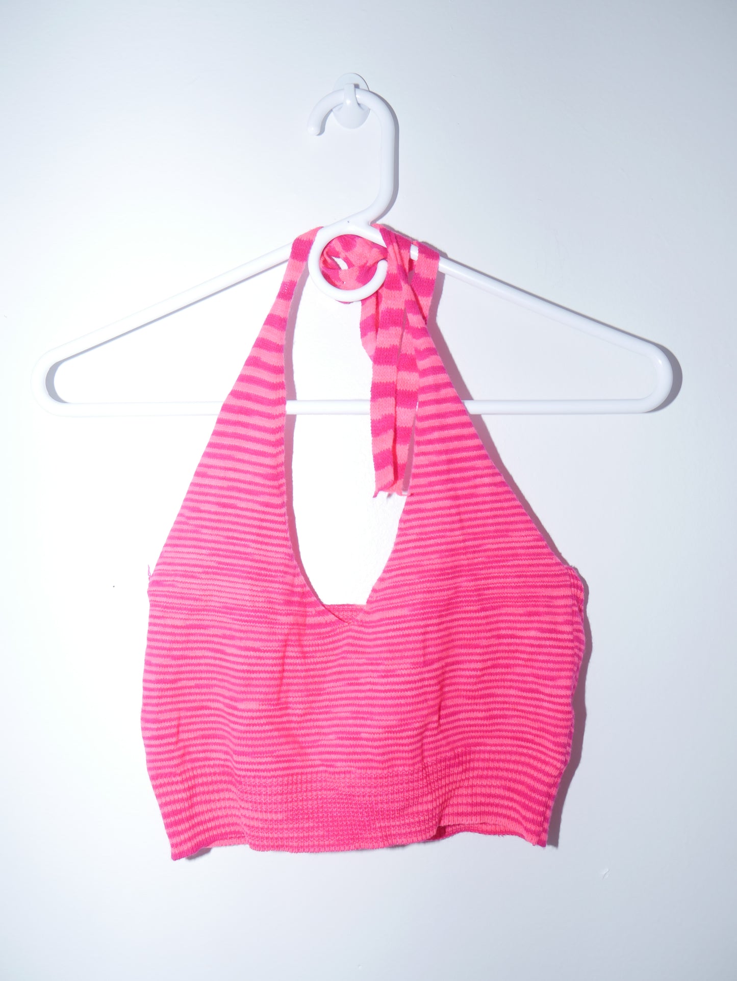 Pink Knit Halter Top