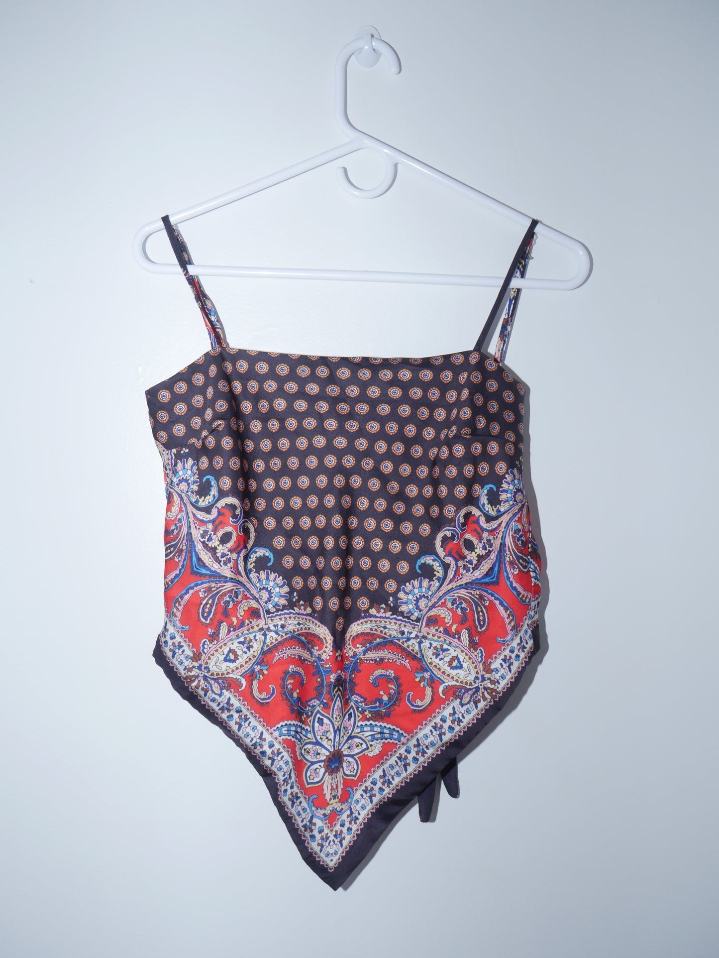 Silk Scarf Tie Top