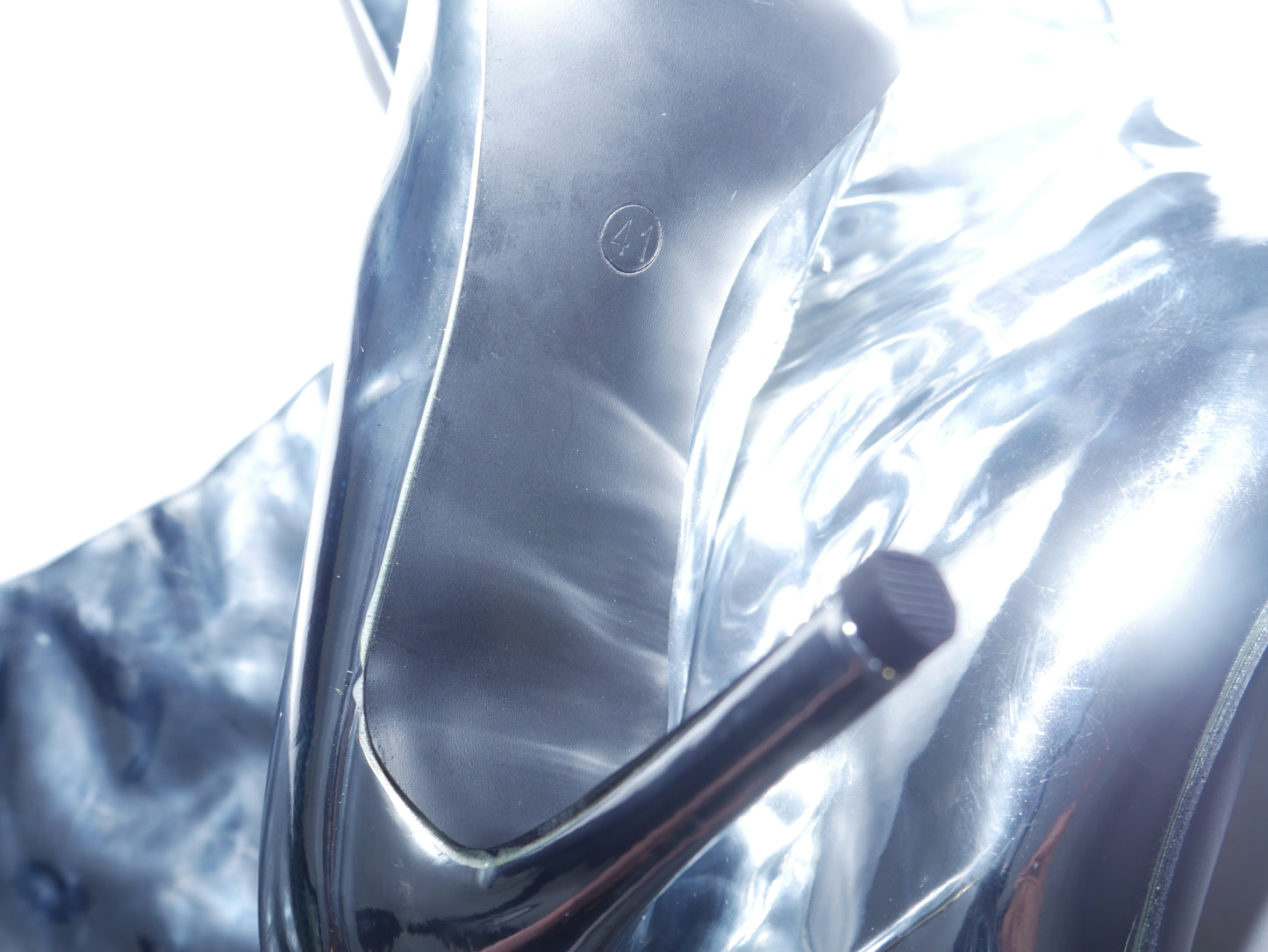 Silver Mid-High Heels