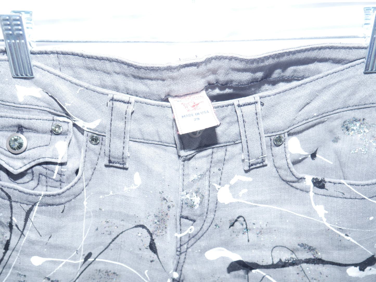 Custom Grey True Religion Bootcut Jeans