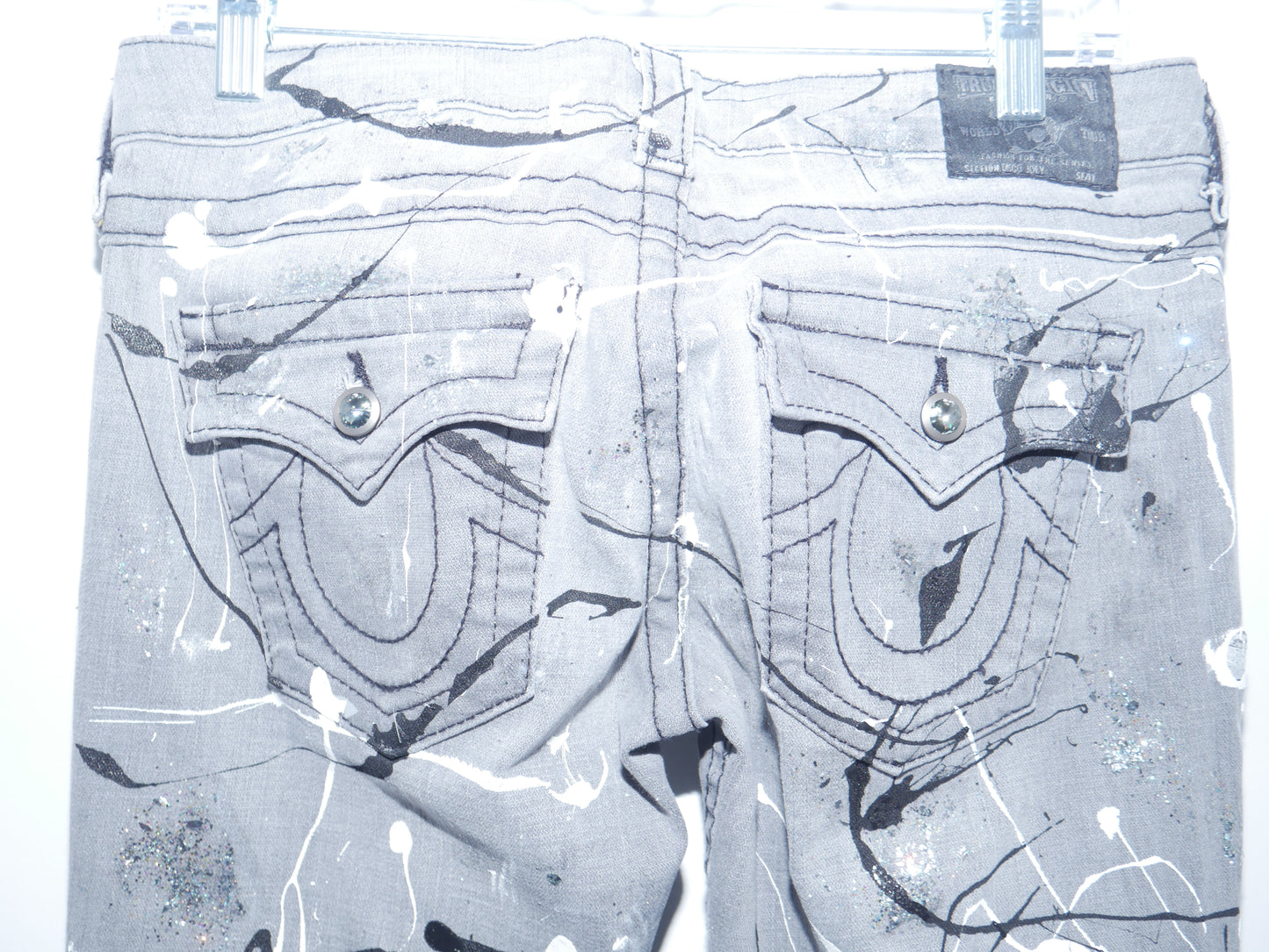 Custom Grey True Religion Bootcut Jeans