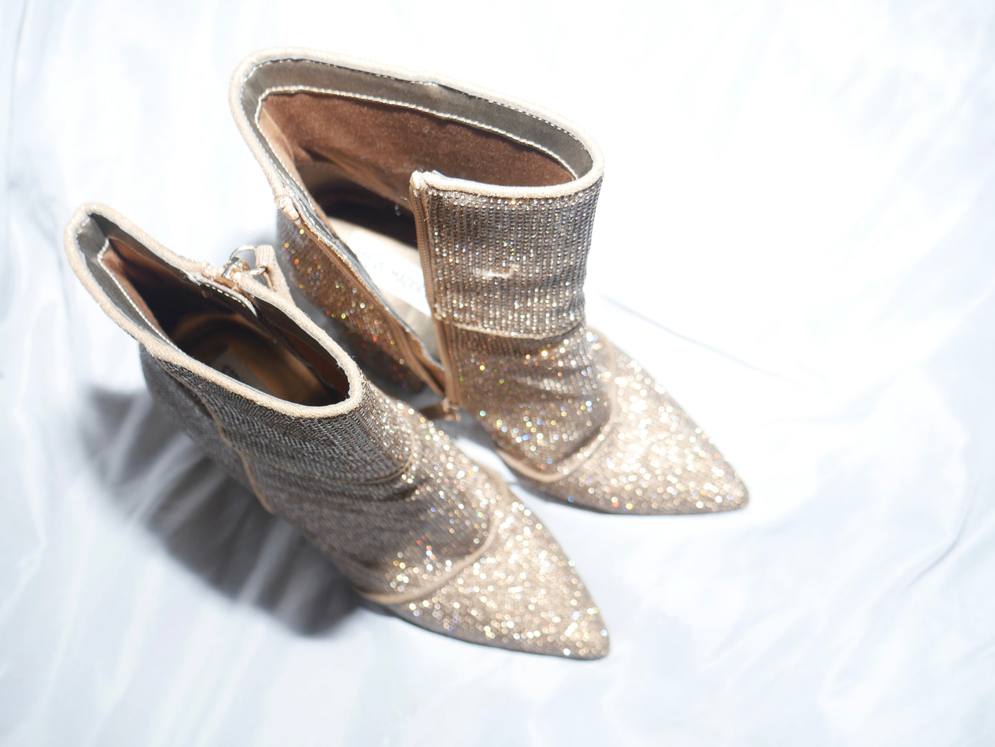 Steve Madden Gold Rhinestone Booties