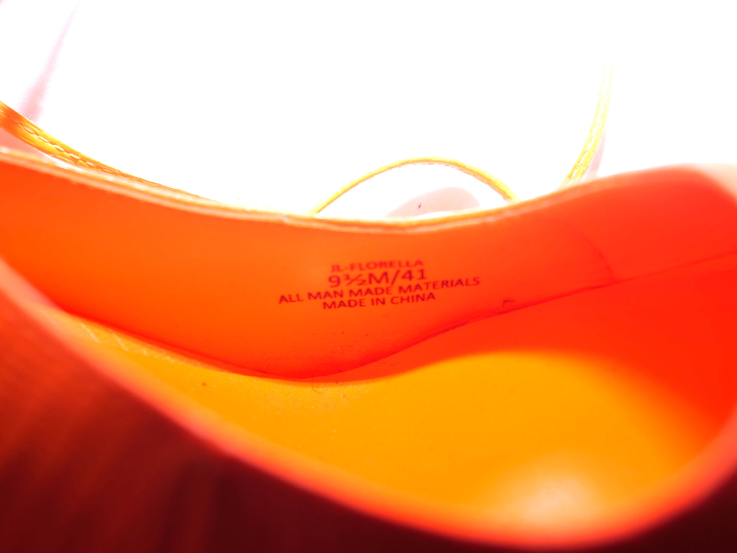 Neon Orange Lace Around Heels