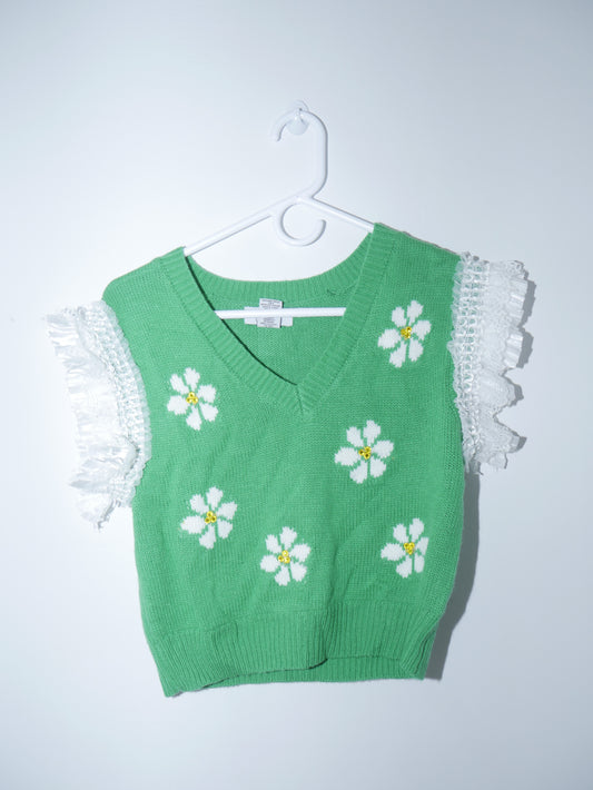 Green Daisy Vest