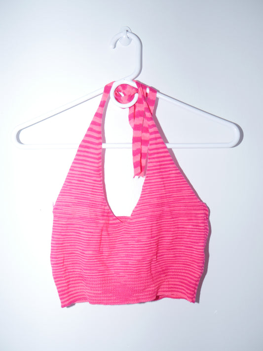 Pink Knit Halter Top