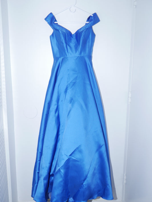 Blue Prom Off Sholder Gown
