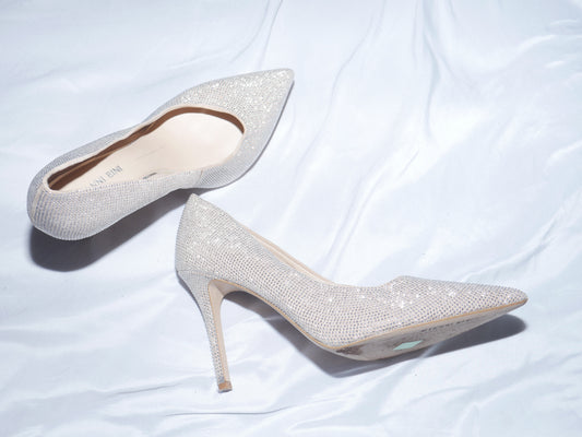 Sequin Pointed Toe Heels