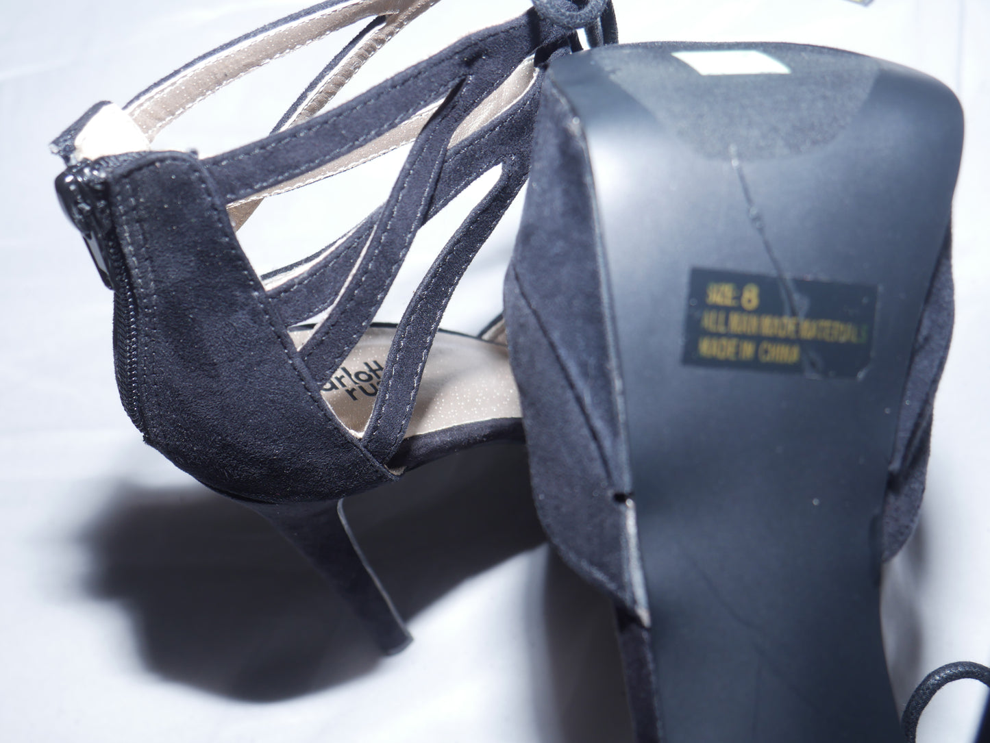 Black Velvet Tie Ankle Pump