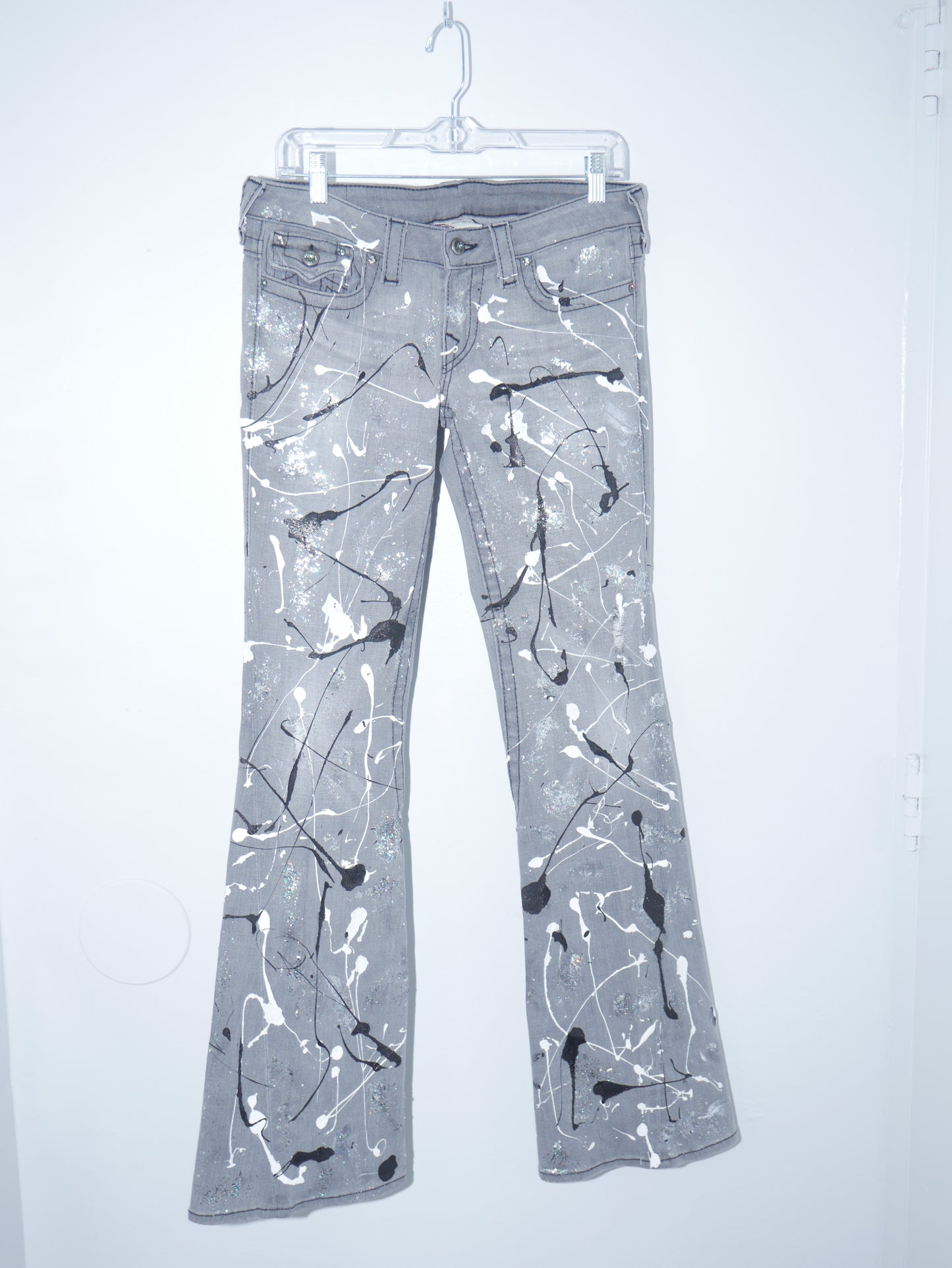 Custom Grey True Religion Bootcut Jeans