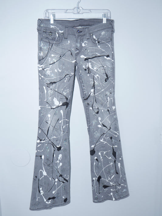 Custom Grey True Religion Bootcut Jeans
