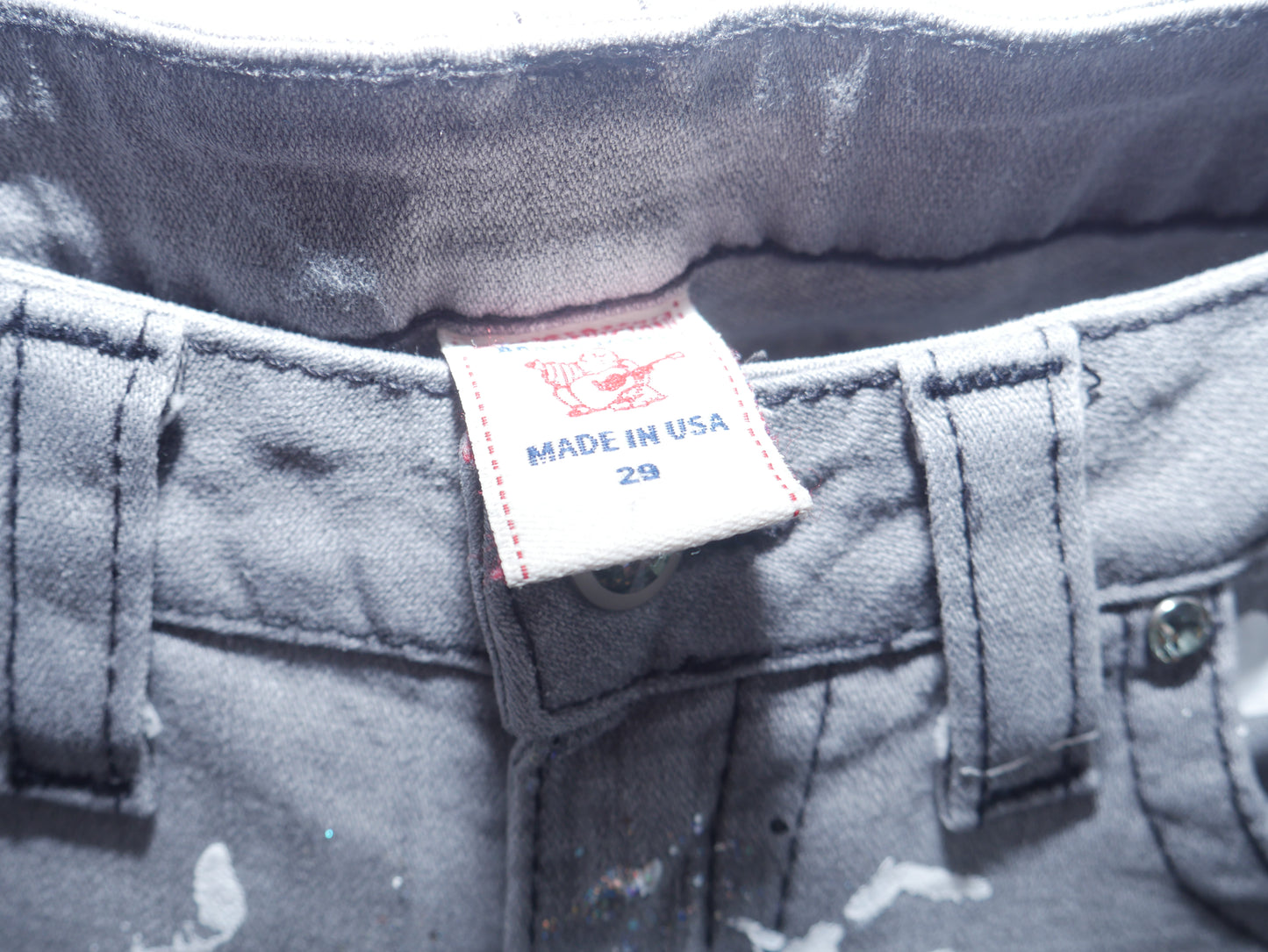 Custom Grey True Religion Bootcut Jeans