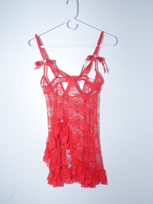 Red Lace Sexy Dress
